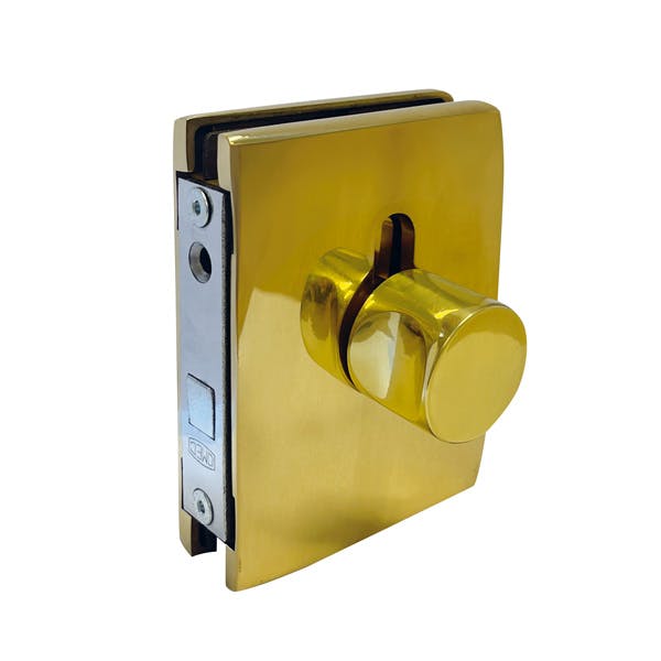 L6 Protruding lock for glass doors gold