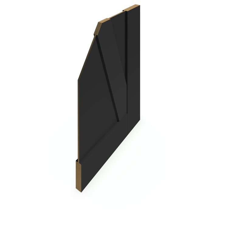 CITY | BLACK DOOR WITH DIAGONAL WOOD