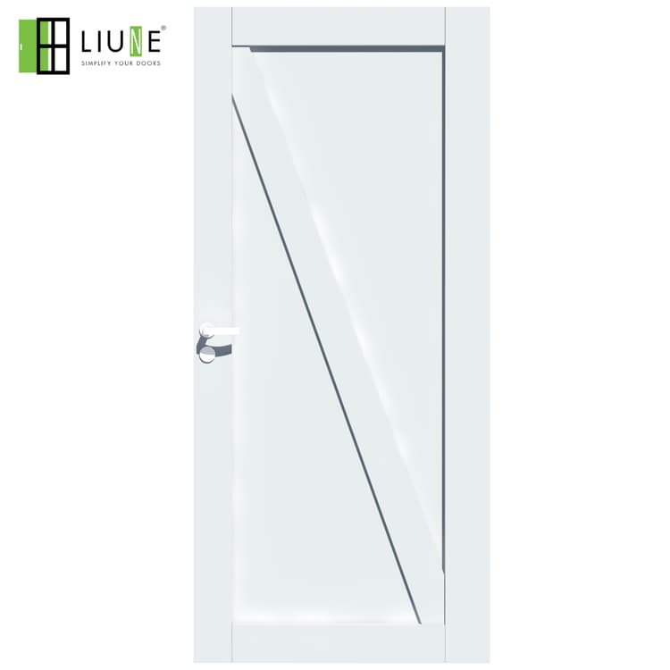 CITY | WHITE DOOR WITH DIAGONAL WOOD