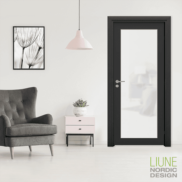 KARE | BLACK INTERIOR DOOR WITH GLASS